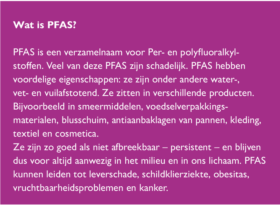 Ozephius Maart 2025 kader PFAS